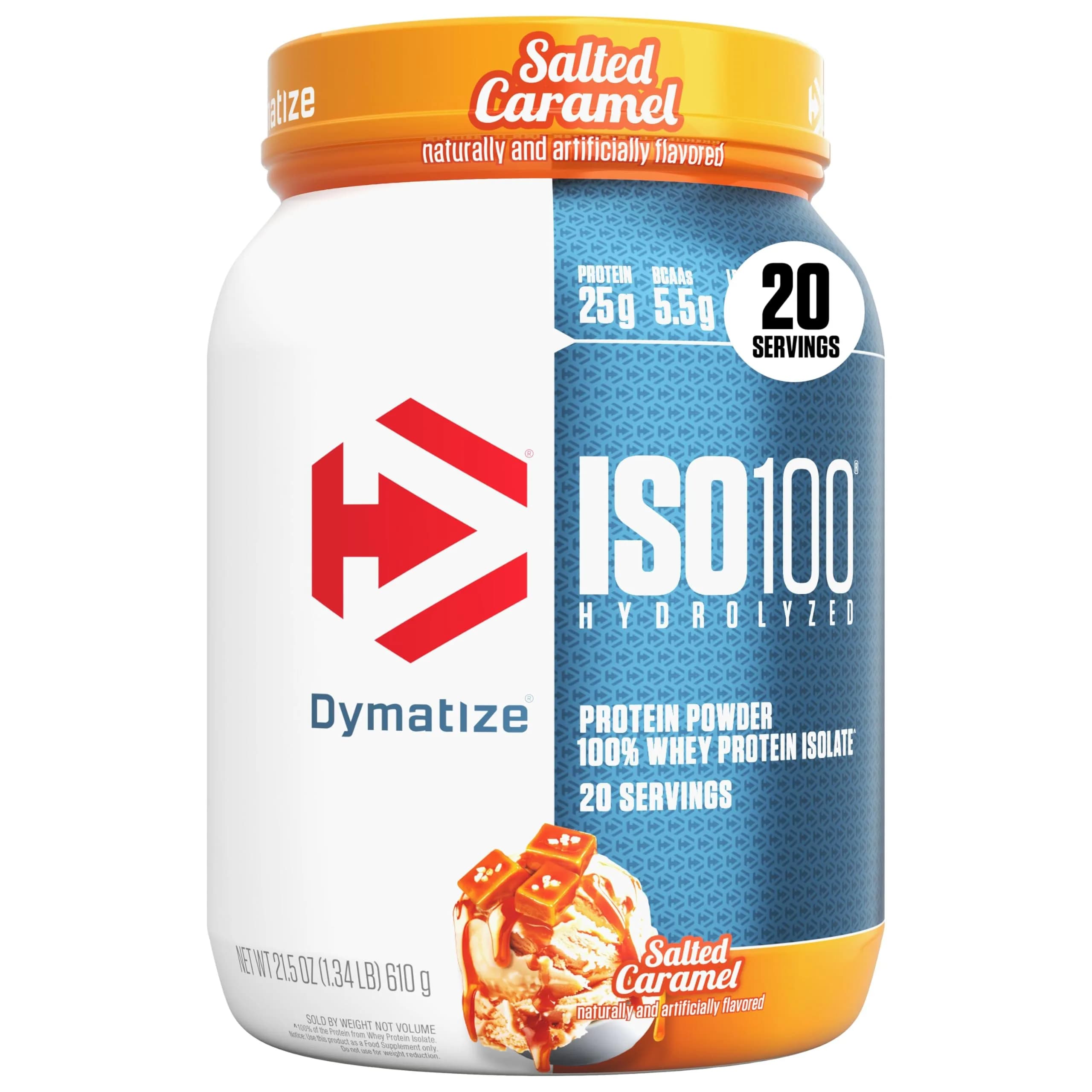 Dymatize ISO100 Whey Protein Powder Isolate Salted Caramel 1.34lb | High Protein Muscle Fuel - main product image