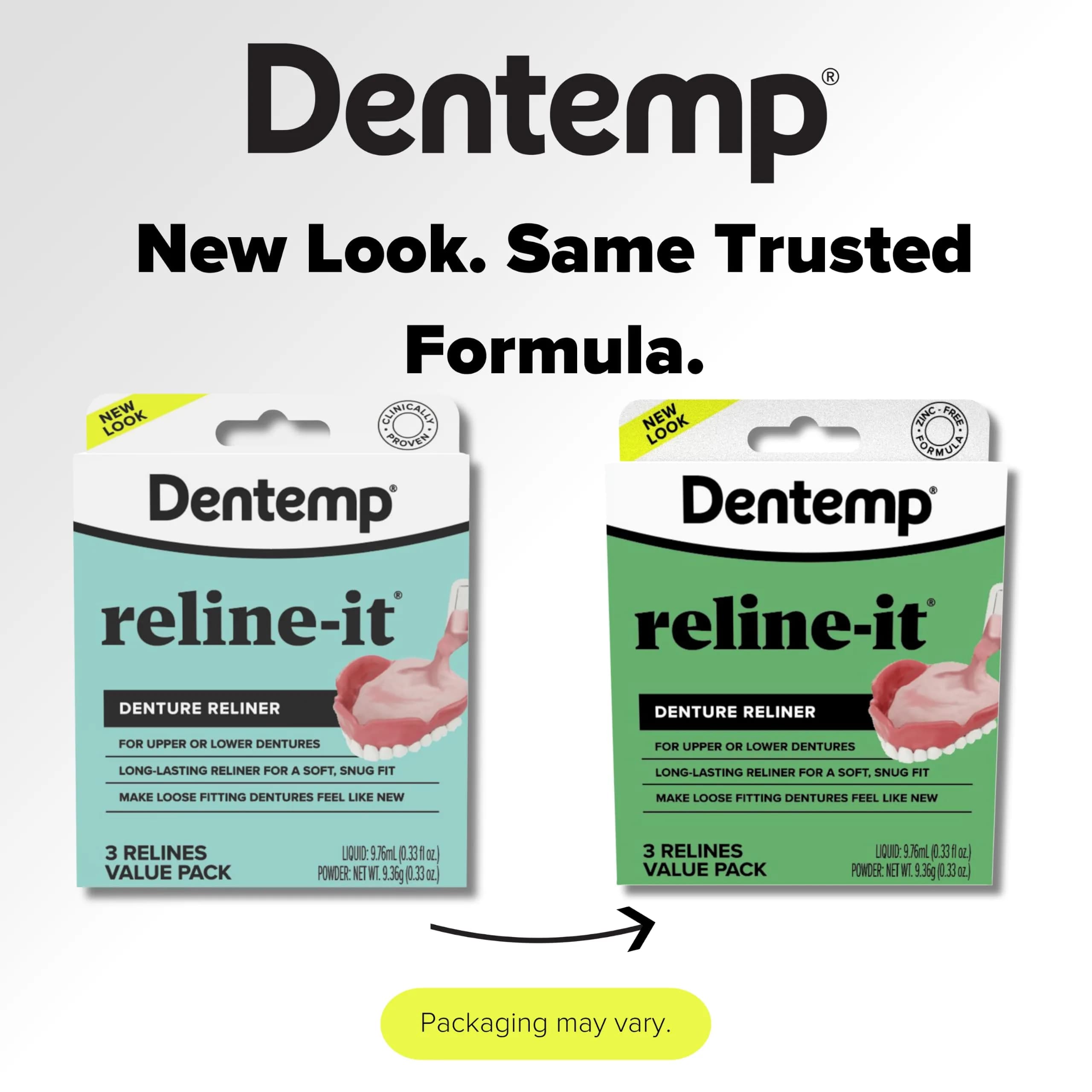 Dentemp Reline-It Denture Reline Kit Value Pack 6 Relines (2 Packs) | Custom Fit for Secure, Stable Dentures - view 2