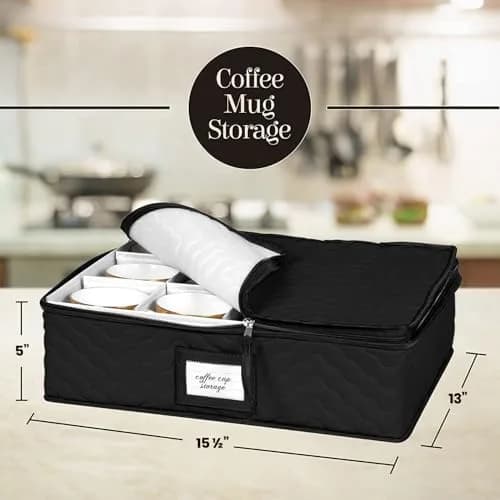 HOLDN’ STORAGE 5-Piece China Storage Set for 12 Place Settings | Quilted Microfiber with Dividers thumbnail 5