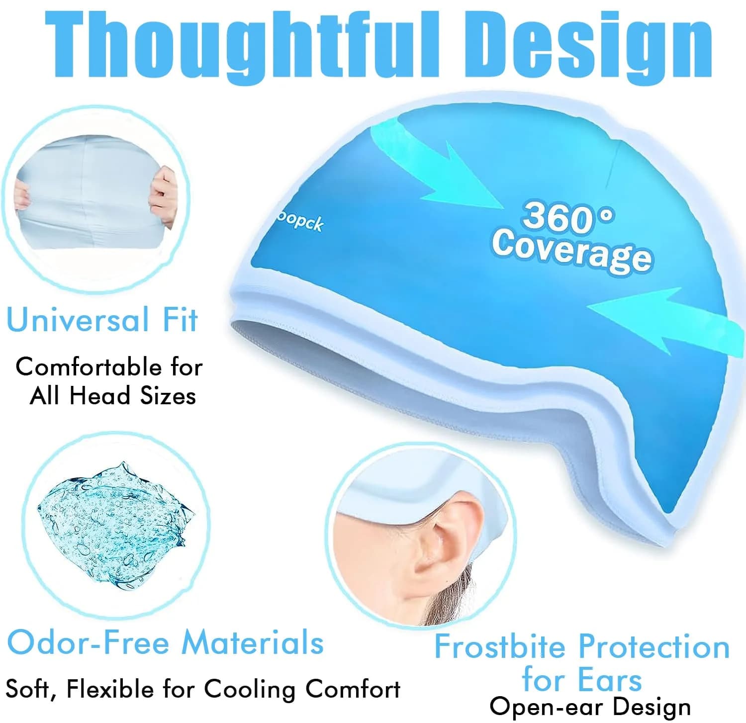 sfiocoopck Chemo Cold Cap for Chemotherapy & Migraine Relief, Light Blue | Scalp Cooling Therapy - view 5