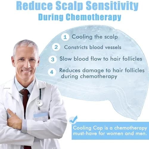 sfiocoopck Chemo Cold Cap for Chemotherapy & Migraine Relief, Light Blue | Scalp Cooling Therapy thumbnail 2