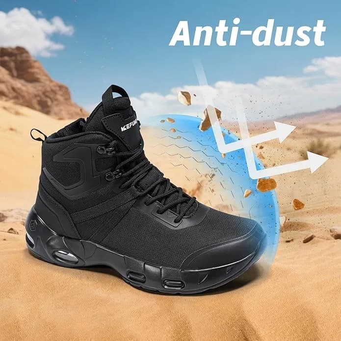 KEFUWU Military Tactical Boots Men Wide Waterproof 6 Inches | Lightweight, Breathable & Supportive thumbnail 6