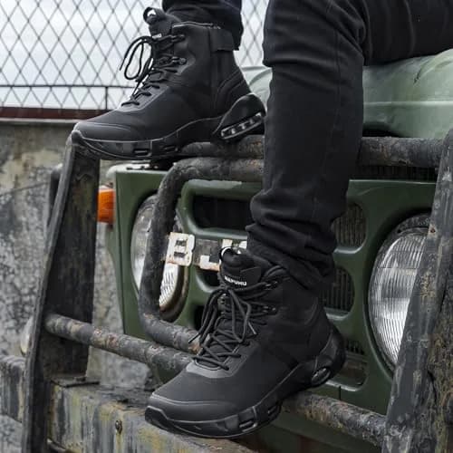 KEFUWU Military Tactical Boots Men Wide Waterproof 6 Inches | Lightweight, Breathable & Supportive thumbnail 8