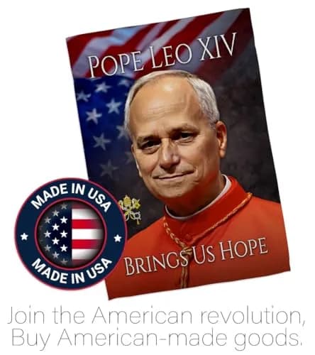 Pope Leo XIV Tribute Flag Holder Kit Wall Hanging Canvas Tapestry 13" x 18.5" | Weather Resistant Made in USA thumbnail 5