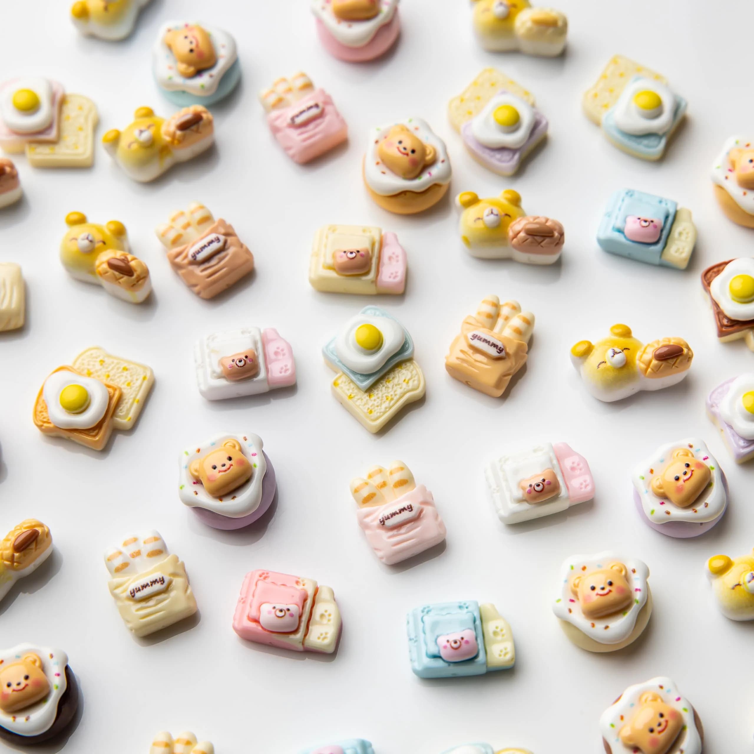 LEEXINLUU Food Charms Set | 30 Unique Mini Resin Charms for Crafts - view 3