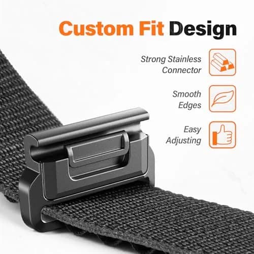 NotoCity Alpine Loop Nylon Watch Band Compatible with Garmin Fenix 8/7/6/5 Series 47mm, Quickfit 22mm Rugged Watch Bands for Epix Gen 2/Fenix 8 Pro/7 Pro/6 Pro/5 Plus/Forerunner 935/S62 (Black) thumbnail 5