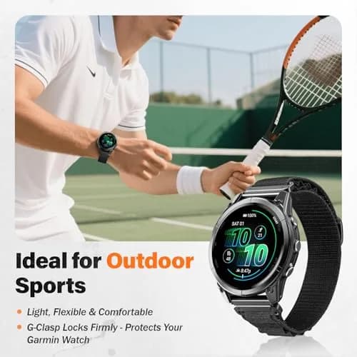 NotoCity Alpine Loop Nylon Watch Band Compatible with Garmin Fenix 8/7/6/5 Series 47mm, Quickfit 22mm Rugged Watch Bands for Epix Gen 2/Fenix 8 Pro/7 Pro/6 Pro/5 Plus/Forerunner 935/S62 (Black) thumbnail 7