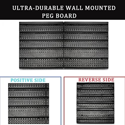 MULSAME Wall Mounted Storage Bins Parts Rack 50.4"x32.4" | Classic Garage Organizer with 4 Shelves thumbnail 5