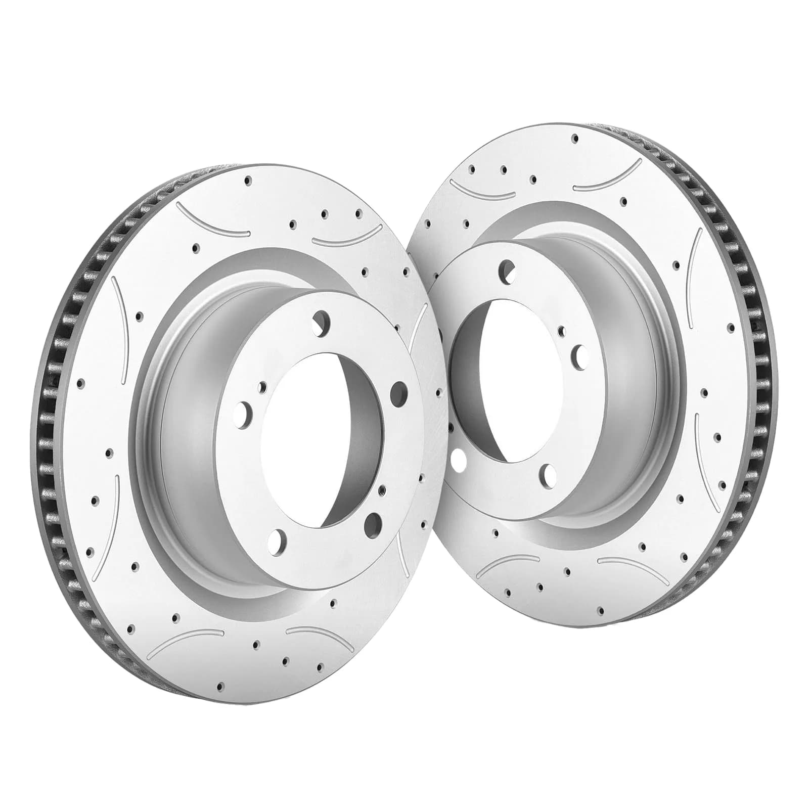 GARVEETECH Rear Brake Rotors, Disc Drilled & Slotted | Durable Cast Iron, OEM Fit for 2011-2020 Durango & Grand Cherokee