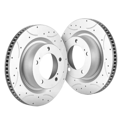 GARVEETECH Rear Brake Rotors, Disc Drilled & Slotted | Durable Cast Iron, OEM Fit for 2011-2020 Durango & Grand Cherokee thumbnail 1