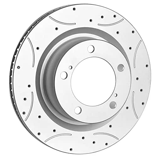 GARVEETECH Rear Brake Rotors, Disc Drilled & Slotted | Durable Cast Iron, OEM Fit for 2011-2020 Durango & Grand Cherokee thumbnail 2