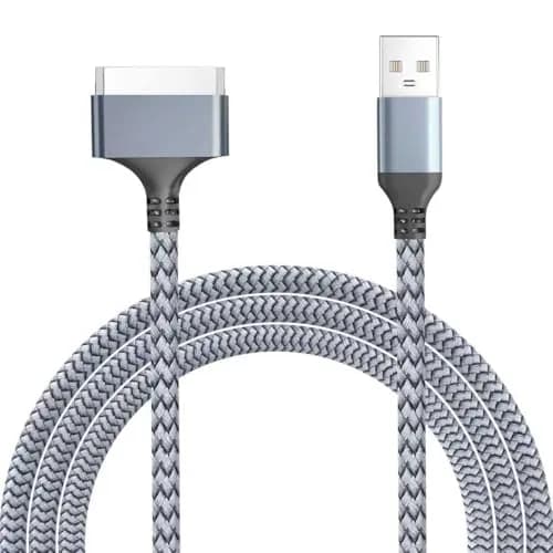 LBSC USB to 30 Pin Charging Cable | Fast Sync Data & Charging Nylon Braided Cord for iPhone 4/4s/3G/3GS thumbnail 1