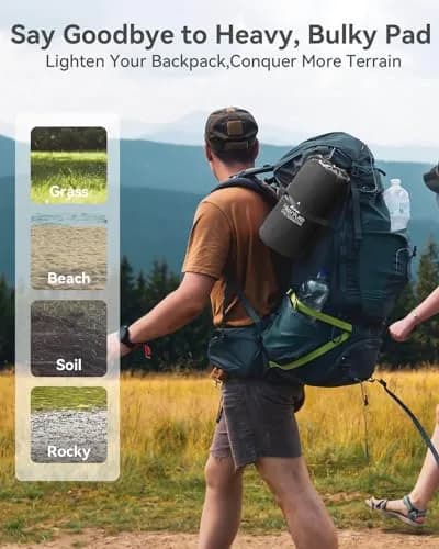 Hikenture Double Sleeping Pad 4 in Thick | Portable Camping Mattress for 2 | Waterproof & Durable thumbnail 6