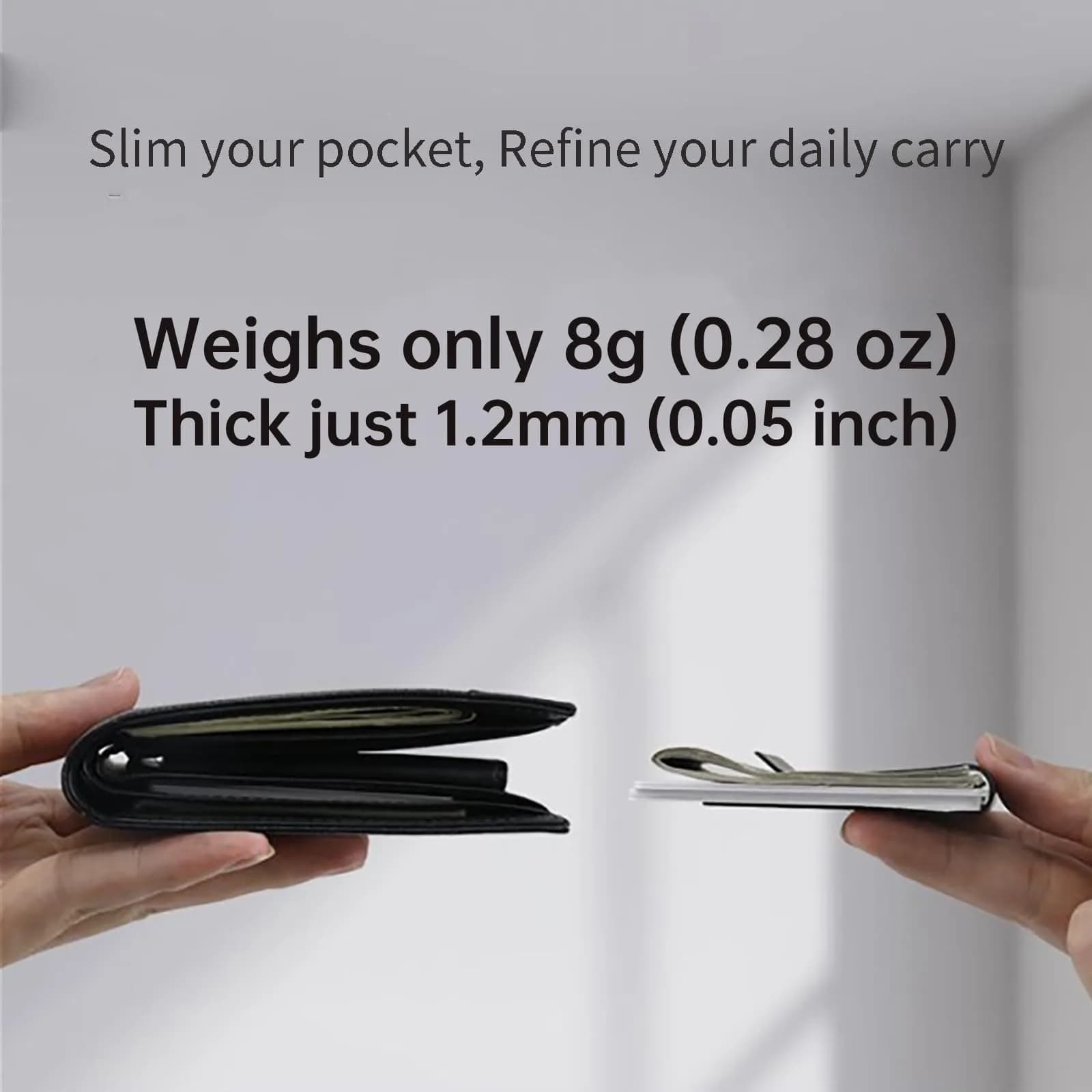 CL CARBONLIFE Carbon Fiber Wallet Money Clip for Men, Slim & Lightweight Holder with RFID Blocking, Matte Black, Small 2.8"x0.87" | Securely Holds 15 Cards & 50 Bills - view 5