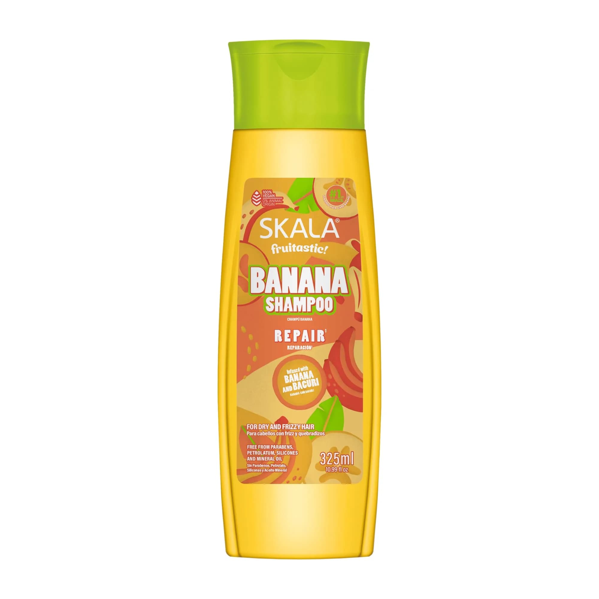 SKALA Fruitastic Banana Shampoo for Frizzy & Brittle Hair 10.99 Fl Oz | Gentle, Vegan, Paraben-Free
