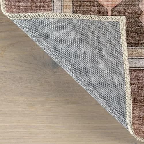nuLOOM Donna Dark Brown Geometric Washable Area Rug 8' x 10' | Stylish & Practical (70-120 chars) thumbnail 5