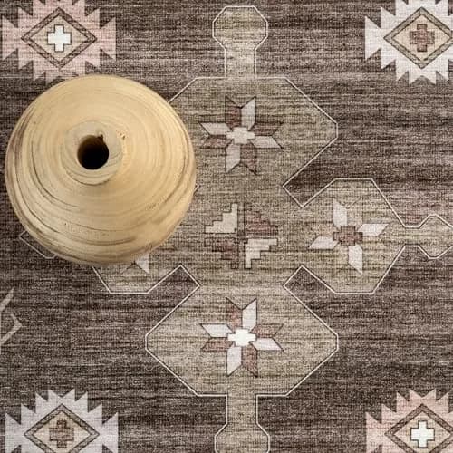 nuLOOM Donna Dark Brown Geometric Washable Area Rug 8' x 10' | Stylish & Practical (70-120 chars) thumbnail 6