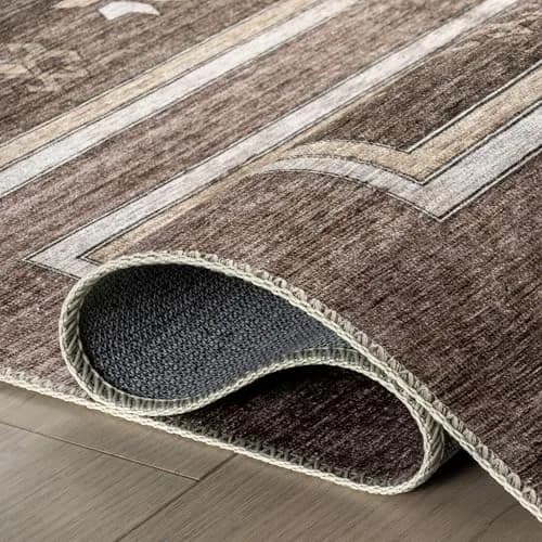 nuLOOM Donna Dark Brown Geometric Washable Area Rug 8' x 10' | Stylish & Practical (70-120 chars) thumbnail 7