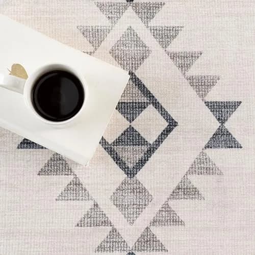 nuLOOM Shenai Cream Medallion Washable Runner Rug 2' x 12' | Stain-Resistant & Machine Washable thumbnail 6