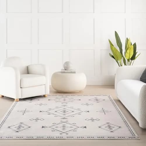 nuLOOM Shenai Cream Medallion Washable Runner Rug 2' x 12' | Stain-Resistant & Machine Washable thumbnail 9