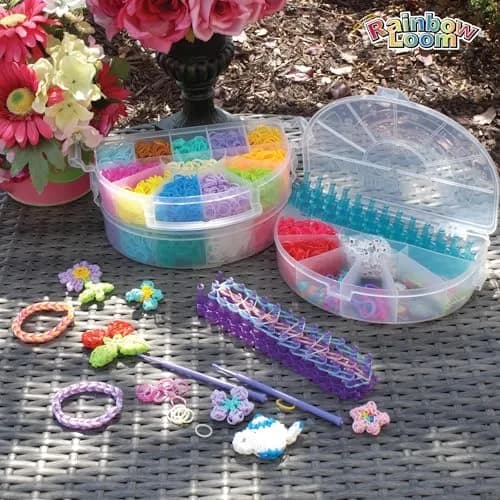 Rainbow Loom Mighty Rainbow Case - 6000 Rubber Bands & 2 Mighty Looms | Assorted Colors Art Craft Kit (9.1 oz / 0.26 kg) thumbnail 7