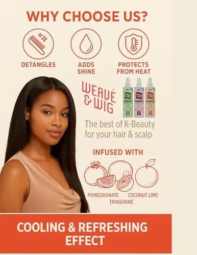 On Natural Weave & Wig 4-in-1 Hair Enhancer, Pomegranate, 3.4 OZ | Detangles, Hydrates & Adds Shine thumbnail 7