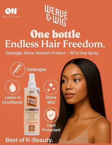 On Natural Weave & Wig 4-in-1 Hair Enhancer, Pomegranate, 3.4 OZ | Detangles, Hydrates & Adds Shine thumbnail 3