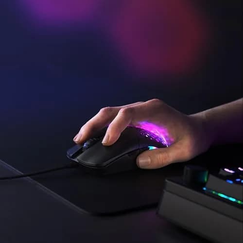 GLORIOUS Model O Eternal Ultralight RGB Gaming Mouse - Wired - 55g Lightweight - Customizable RGB Lighting - 6 Programmable Buttons - Symmetrical Design - 12K DPI Optical Sensor - PC/Mac - Black | Lightweight, customizable RGB, 6 buttons thumbnail 2