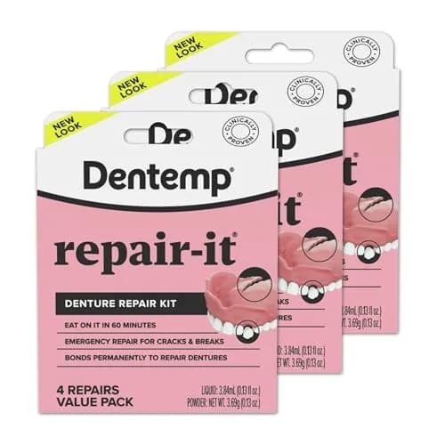 Dentemp Repair-It Advanced Formula Denture Repair Kit 3.84ml (0.13 Fl Oz) | Fix Broken Dentures, Mend Cracks & Replace Loose Teeth thumbnail 1