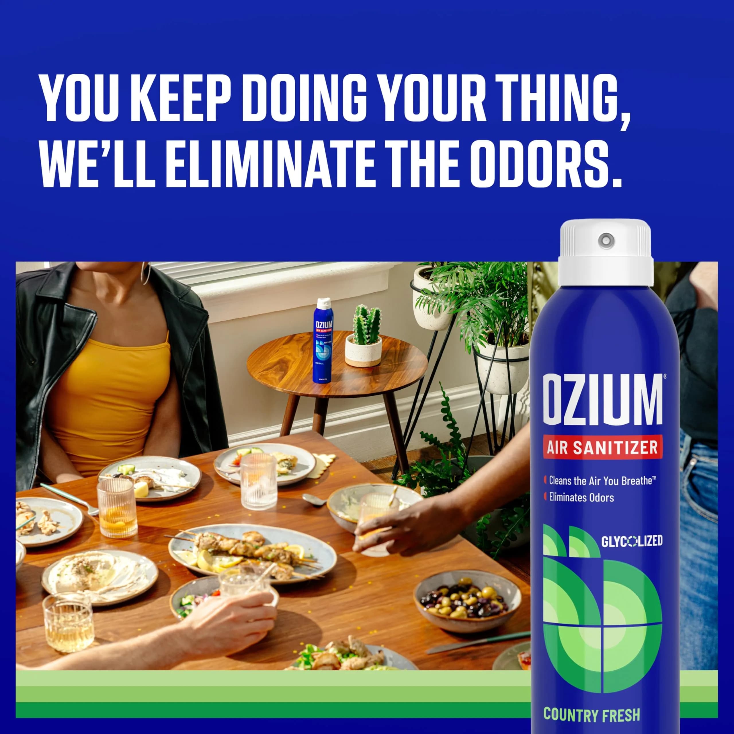 Ozium Air Sanitizer Spray, Country Fresh Scent, 8 Ounce (Pack of 2) | Eliminates Odors, Reduces Airborne Bacteria - view 2