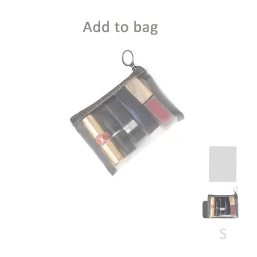 patu Zipper Mesh Bags Set of 5 (XS/S/M/L & Long Pouch) | Gray Cosmetic Travel Organizer 23.5cm x 18cm (9.25" x 7") thumbnail 7
