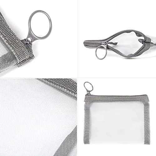 patu Zipper Mesh Bags Set of 5 (XS/S/M/L & Long Pouch) | Gray Cosmetic Travel Organizer 23.5cm x 18cm (9.25" x 7") thumbnail 9