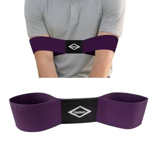 Scott Edward Pro Golf Swing Training Aid Arm Band Purple Standard Large | Corrects Swing Gesture Alignment thumbnail 1