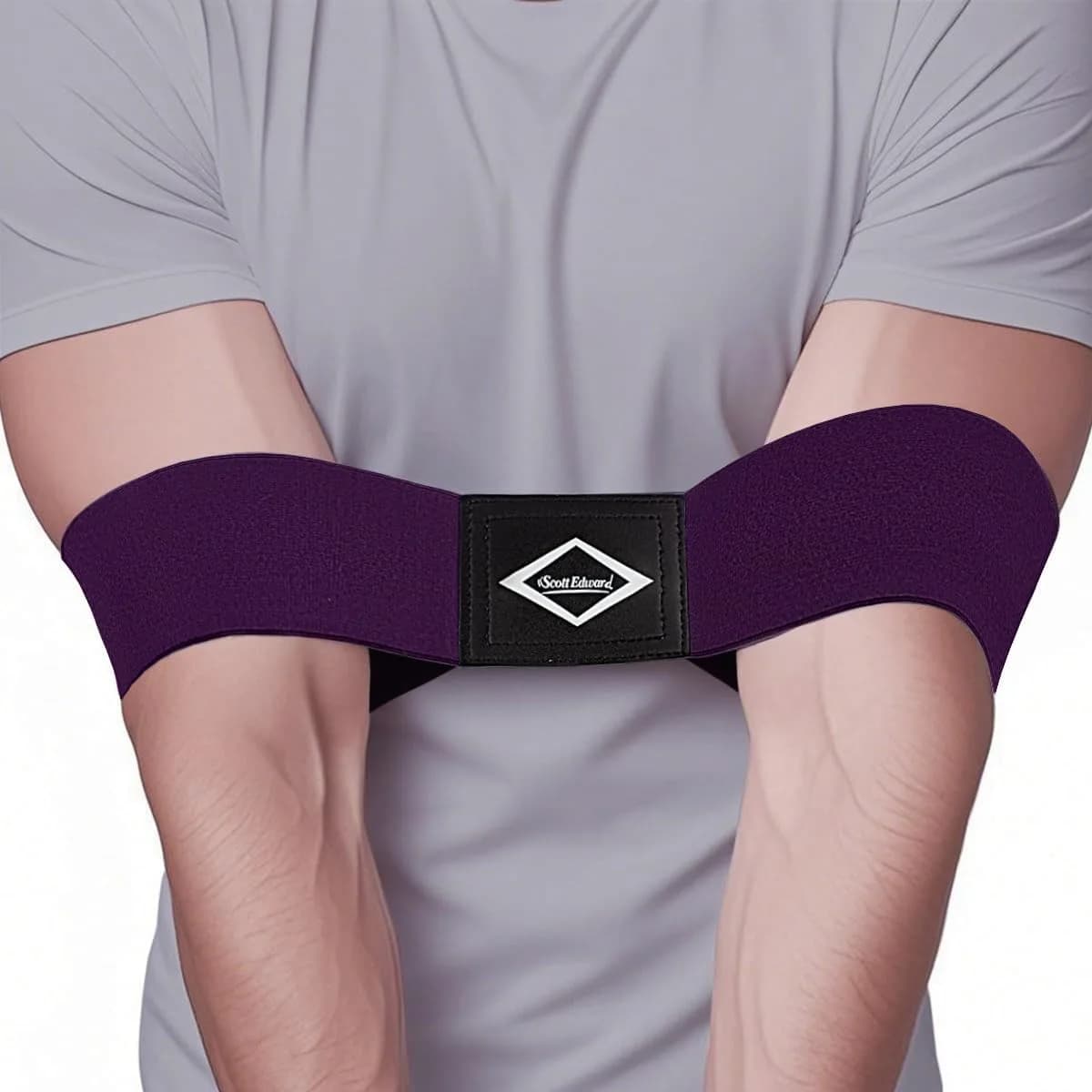 Scott Edward Pro Golf Swing Training Aid Arm Band Purple Standard Large | Corrects Swing Gesture Alignment - view 2