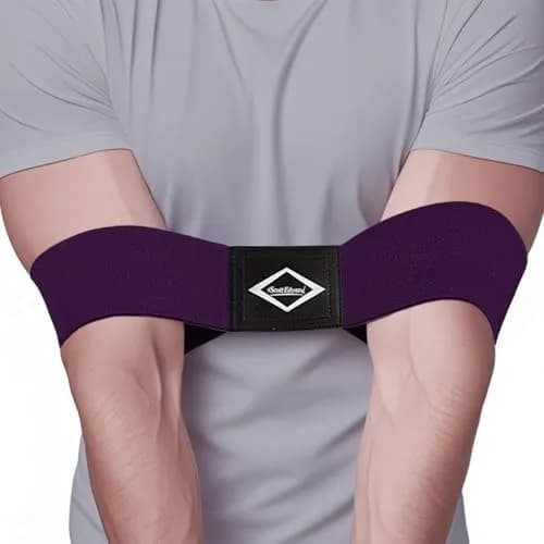 Scott Edward Pro Golf Swing Training Aid Arm Band Purple Standard Large | Corrects Swing Gesture Alignment thumbnail 2
