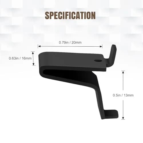Lenink Pilaster Shelf Clip 28 Pcs Black | Adjustable Support for Shelves thumbnail 2