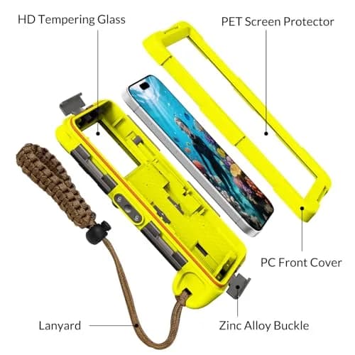 YNVYFI Underwater Snorkeling Diving Phone Case for Phone 17/16/15/14/13/12Pro Max/Galaxy S26/S25/S24/S23 | 50ft/15m Waterproof Dive Case thumbnail 5