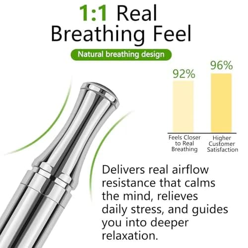 ASTOFLI Quit Smoking Breathing Necklace with Resistance Filters - Black Stainless Steel, 25.5 inches | Aids Smoking Cessation & Anxiety Relief thumbnail 5