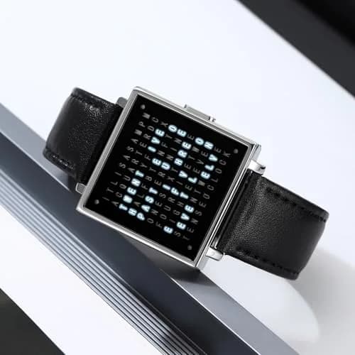 Gosasa Square Men's Luxury Watch with Leather Strap & Date Display | 36mm Case, 30M Water Resistant thumbnail 2