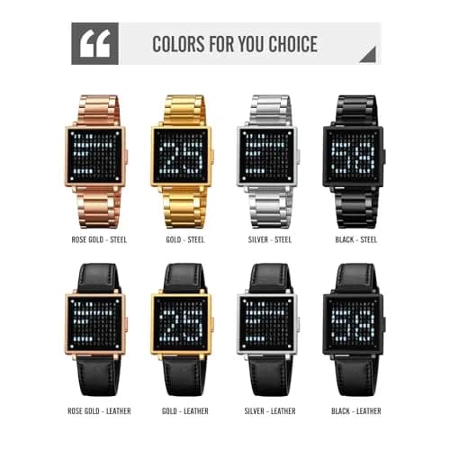 Gosasa Square Men's Luxury Watch with Leather Strap | 36mm Case, 22mm Band Width, 30M Water Resistant thumbnail 4