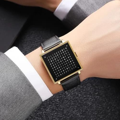 Gosasa Square Men's Luxury Watch with Leather Strap | 36mm Case, 30M Water Resistance, Date Display thumbnail 3