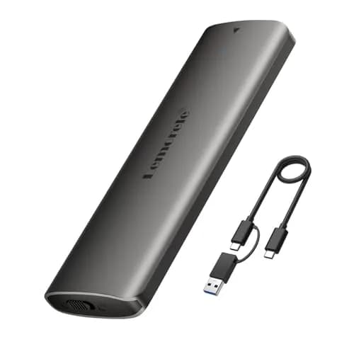 Lemorele Aluminum M.2 NVMe Enclosure, USB 3.2 Gen2 10Gbps, Tool-Free, Supports PCIe M-Key NVMe SSDs, UASP Trim, 2280/2260/2242/2230, Not SATA (70-120 chars) thumbnail 1