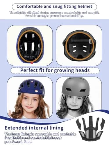 XJD Toddler Helmet Design Blue XX-Small 44-48 cm | Lightweight Multi-Sport Kids Bike Helmet with Adjustable Fit thumbnail 5