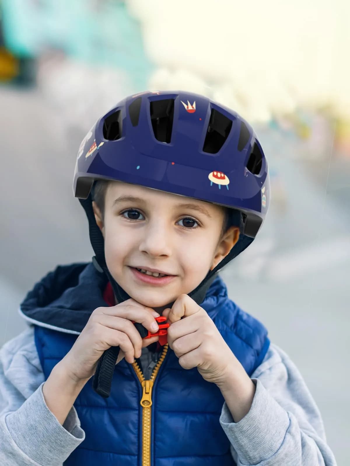XJD Toddler Helmet Design Blue XX-Small 44-48 cm | Lightweight Multi-Sport Kids Bike Helmet with Adjustable Fit - view 7