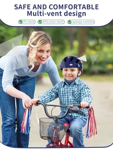 XJD Toddler Helmet Design Blue XX-Small 44-48 cm | Lightweight Multi-Sport Kids Bike Helmet with Adjustable Fit thumbnail 3