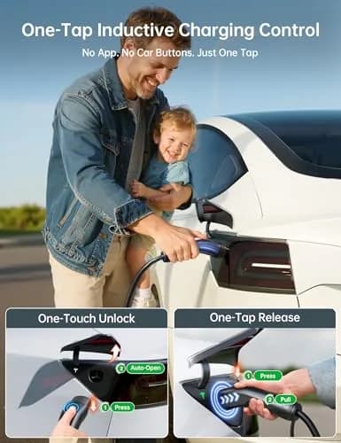 Raylix 32A Level 2 EV Charger for Tesla | Fast NEMA 14-50 Plug, 7.68KW, Portable thumbnail 2