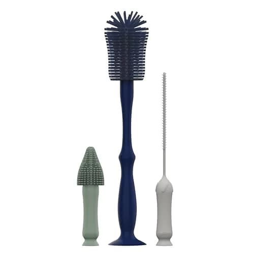 Dr. Brown's Silicone Cleaning Brush Set, 3-Pack | Soft Silicone, Hygienic Bottle & Straw Cleaners thumbnail 1