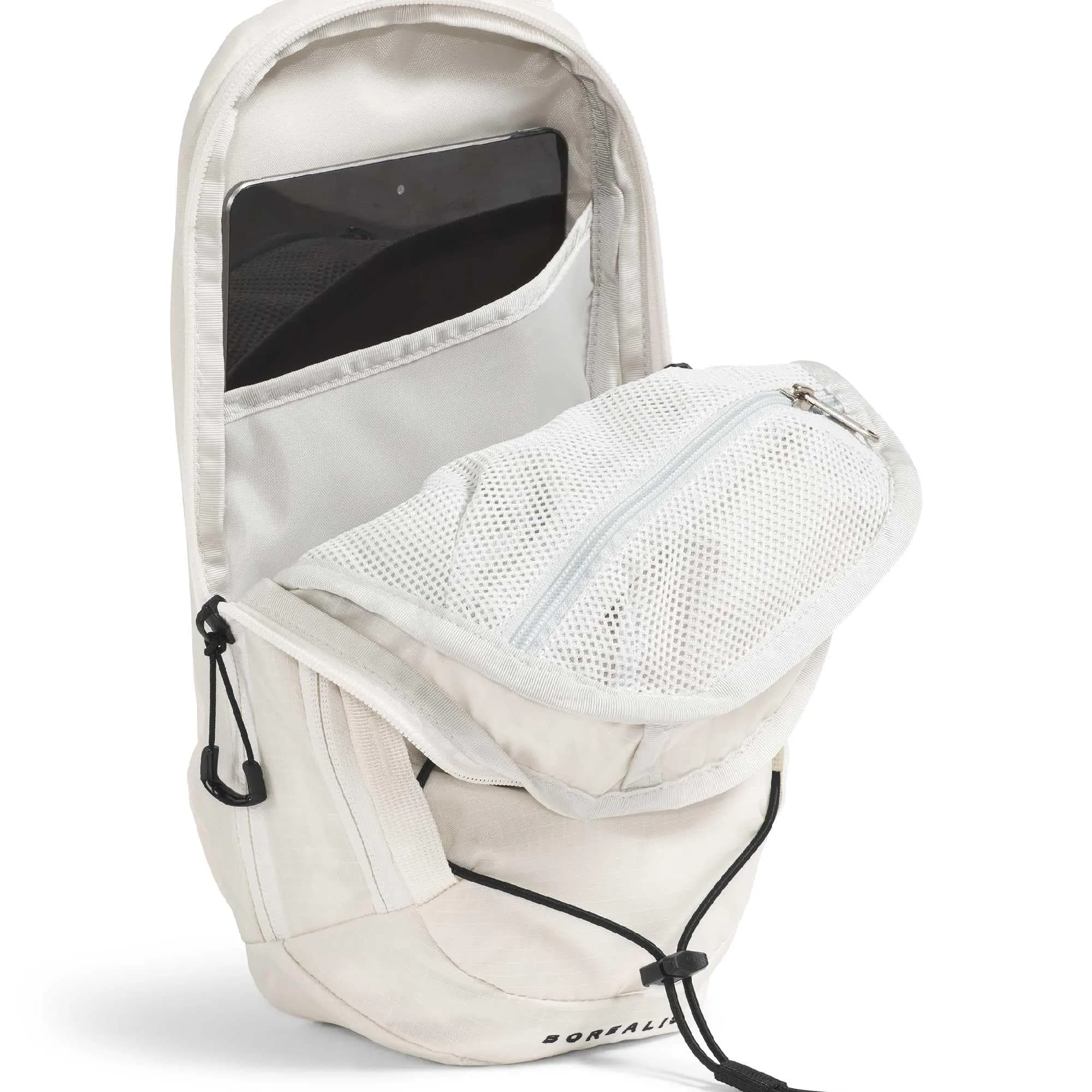 The North Face Borealis Sling Bag 6L in White Dune/Tnf Black - One Size | Padded Strap, Water-Repellent - view 2