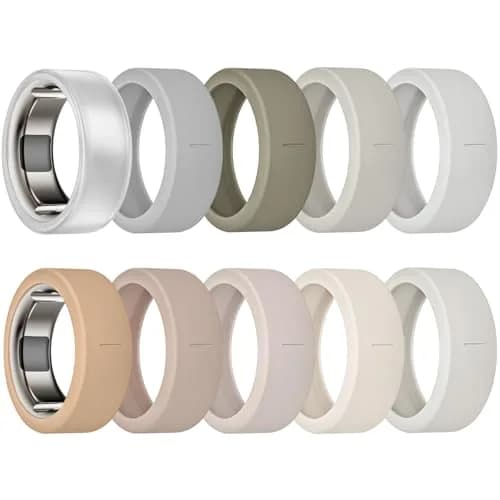 sylacor 10 Pack Ring Covers for Oura Ring Gen 4/3 & RingConn (S/M Sizes) | Elastic Silicone Protector thumbnail 1