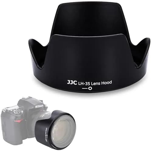 JJC HB-35 Lens Hood Reversible Lens Shade Cover for Nikon NIKKOR AF-S DX 18-200mm f/3.5-5.6G ED VR II | Protects & Reduces Stray Light thumbnail 1